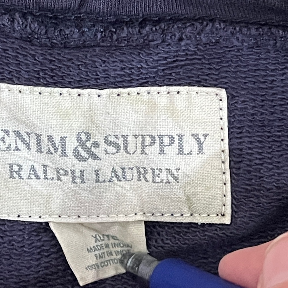 Ralph Lauren Denim & Supply Vintage US Stars Pattern Hoodie Sweatshirt XL - Picture 11 of 13